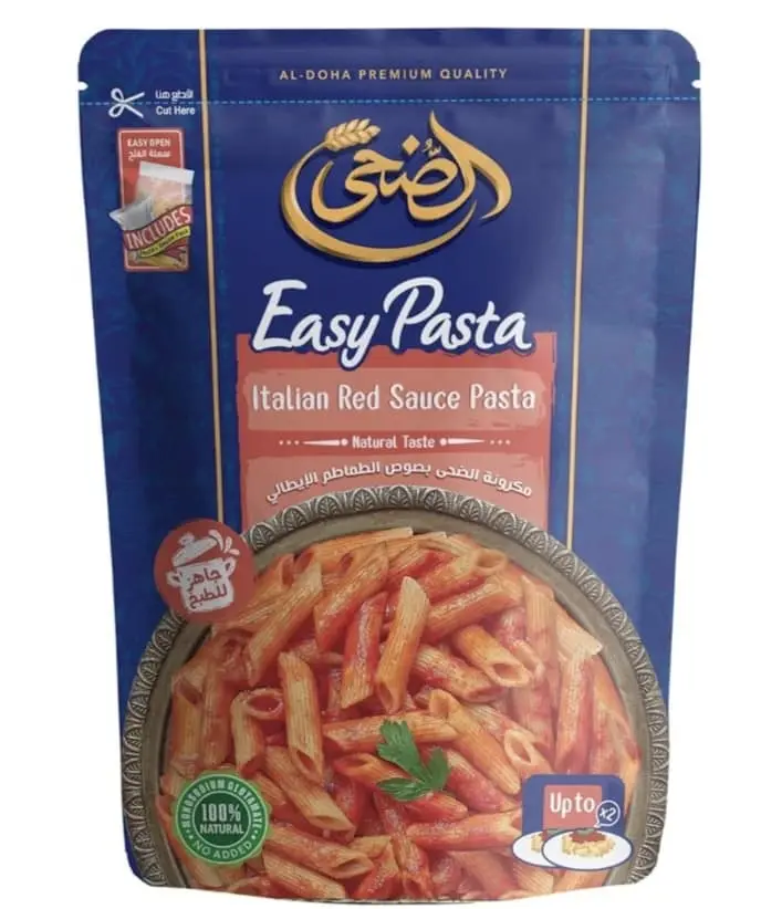 الضحى ايزي باستا مكرونة بصوص الطماطم الإيطالي - Al Doha Easy Pasta with Italian Tomato Sauce - 185g