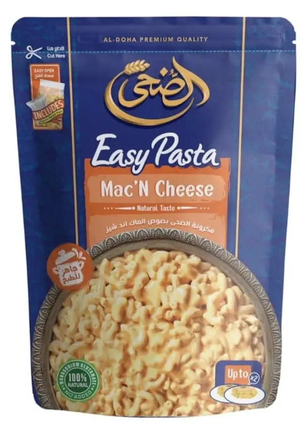 الضحى ايزي باستا مكرونة بصوص الماك اند شيز - Al Doha Easy Pasta with Mac and Cheese Sauce - 185g