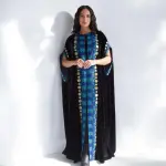 قُفطان قطيفة كوري مستورد درجة أولى مع تطريز سيناوي دسم هاند ميد بالكامل | Premium Imported Korean Velvet Kaftan with Rich Handmade Sinai Embroidery